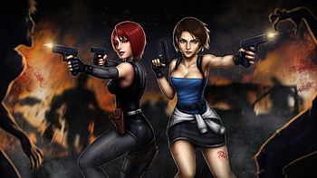 Resident Evil Zombie Firing Pistols Redhead girl Brown haired 3, Regina, Jill Valentine HD wallpaper