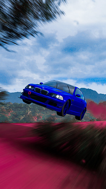 BMW E46, pink, car, bmw m3, blue bmw HD phone wallpaper