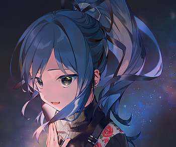 Hoshimachi Suisei, hololive, Hoshimachi Suisei, Anime, Virtual Youtuber HD wallpaper
