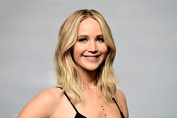 Jennifer lawrence, blonde, smiling HD wallpaper