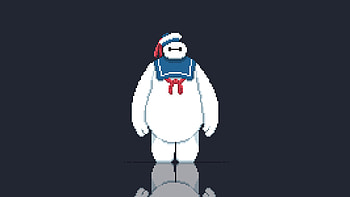 Big Hero 6 Baymax 8 Bit, big-hero-6, movies, animated-movies, artwork, artist, digital-art, 8-bit, artstation HD wallpaper