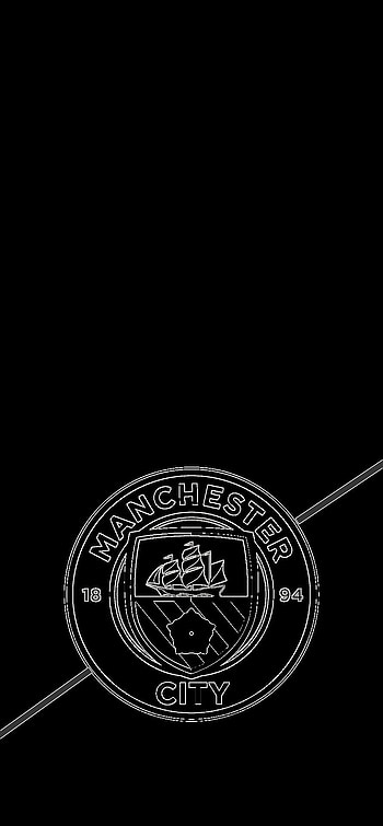 Manchester City, art, manchestercity, black HD phone wallpaper
