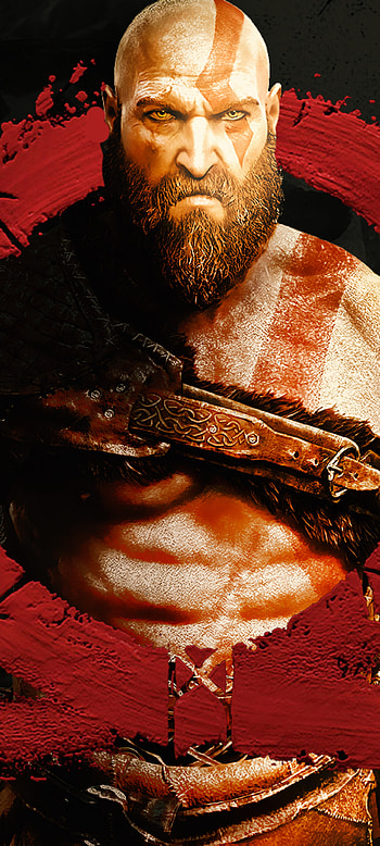 God of War, Logo design, Kratos , Samsung Galaxy S20 collection HD phone wallpaper