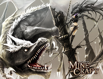 Insane Black Rock Shooter, black, shooter, mine craft, insane, dragon, rock HD wallpaper