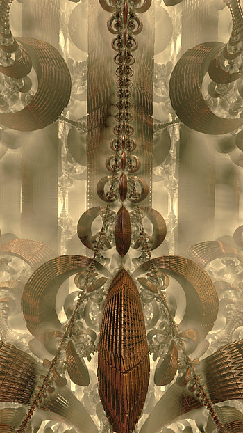 3d Trippy Psychedelic Fractal, 3D, trippy, psychedelic, CGI, brown, Abstract, fractal HD phone wallpaper