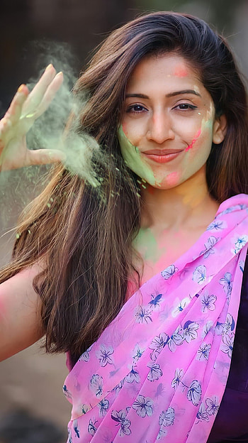 Kruthika Gaikwad, happy holi HD phone wallpaper