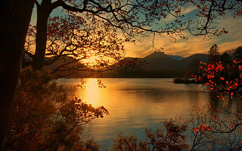 Landscape, Autumn, Lakes HD wallpaper