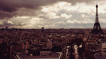 Eiffel Tower, Paris clouds, Vintage , Mix HD wallpaper