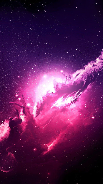 Galaxy Aesthetic, Pink Background HD phone wallpaper