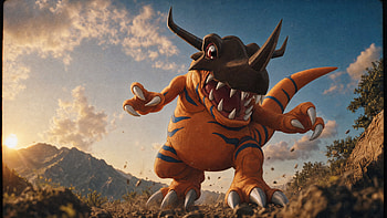 Greymon Unleashed — Digimon HD wallpaper