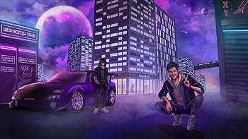 Space Cyberpunk, cyberpunk, artist, artwork, digital-art, deviantart HD wallpaper