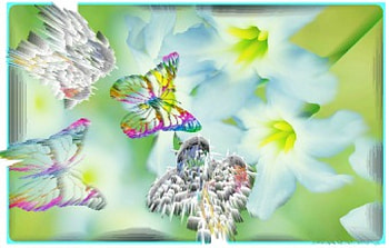 RAINBOW BUTTERFLIES BUMPMAP, ART, PRETTY, BUTTERFLY, ABSTRACT HD wallpaper