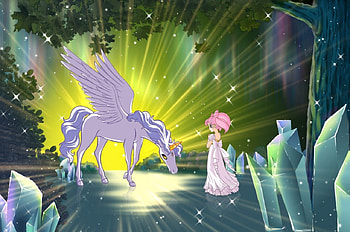 Rini n Pegasus, horse, glow, crystal, sailormoon, nice, wing, horn, female, sweet, girl, pegasus, pink hair, kawaii, anime girl, anime, fantasy, pretty, light, sailor moon, lovely, chibiusa, cute, dress, long hair, beauty, twintails, mini moon, small lady, rini, sparks, wings, sailor mini moon, magical girl, beautiful, unicorn, creature, princess, gown HD wallpaper