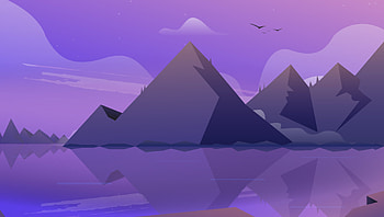 Mountain Landscape Illustration, mountain, landscape, illustration, artist, artwork, digital-art, minimalism, minimalist, dribbble HD wallpaper