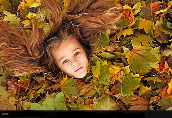 Rake Break, brown, beut, green, girl, child, charm HD wallpaper