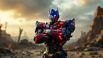 Epic Autobot in Stunning Ultra, Autobot, armor, futuristic, battle, landscape HD wallpaper