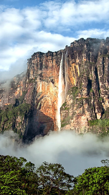 Earth, Angel Falls, Breathtaking landscape HD phone wallpaper