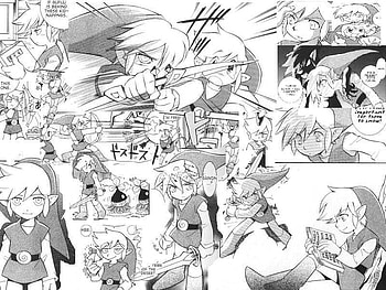 Violet, toon link, video games, zelda, four swords, manga HD wallpaper