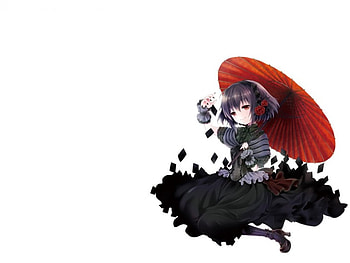 Black Dress, umbrella, cute, dress, nice, lady, maiden, female, plain, sexy, sweet, white, hot, girl, anime girl, simple, anime, pretty, gown, lovely HD wallpaper