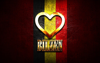 I Love Bilzen, belgian cities, golden inscription, Day of Bilzen, Belgium, golden heart, Bilzen with flag, Bilzen, Cities of Belgium, favorite cities, Love Bilzen HD wallpaper