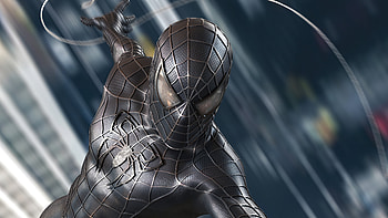 Spider Man Black Symbiote Suit , spiderman, superheroes, artist, artwork, digital-art, artstation HD wallpaper