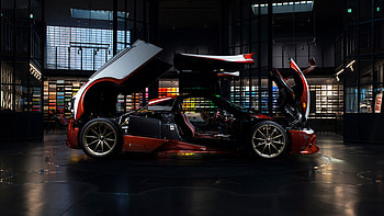 Pagani Huayra Lampo 2018 Futurist Open Doors Back, pagani-huayra-lampo, 2018-cars, cars, pagani HD wallpaper