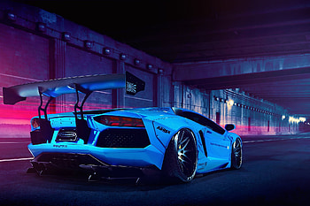 Lamborghini Aventador, Liberty Walk marvel, perfection, Stunning CGI art HD wallpaper