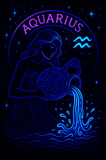 Celestial Aquarius : Mystical Water Bearer Design, zodiac, astrology HD phone wallpaper
