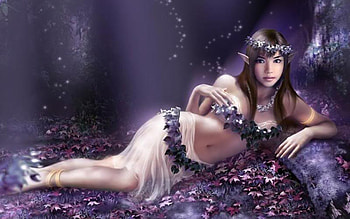 elf violetta, fairies, fantasy, elf, violett HD wallpaper