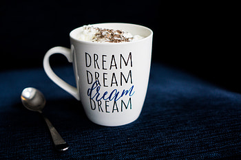Food, Cup, Inscription, Dream, Mug HD wallpaper