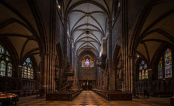 German Gothic Church Interior —, Germany, Architecture, Interior Design HD wallpaper