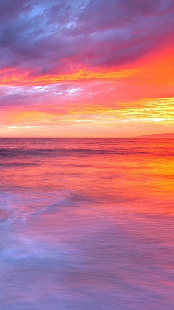 Pink sunset, Vibrant colors, Beautiful scenery, Tranquil atmosphere HD phone wallpaper