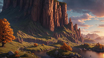 Skrii’ Vorah, scenery, mountain, fantasy, landscape, fantasy landscape HD wallpaper