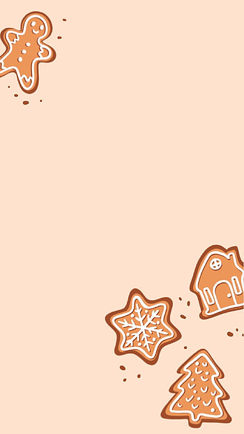 Kawaii gingerbread, Top , Cute backgrounds, Festive sweetness HD phone wallpaper