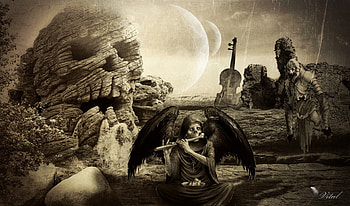 beetje eng, fluitist, skelet, creepy HD wallpaper
