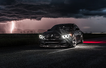 Balck, outdoor, BMW m3 HD wallpaper