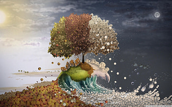 Surreal tree art, nature, surreal, art, tree HD wallpaper