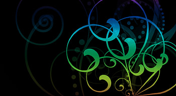 Colourful, , beautiful, black, rainbow HD wallpaper