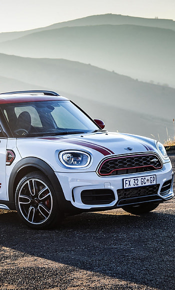 Small car, White Mini Cooper, 6 Plus HD phone wallpaper