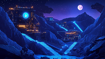 Starlit Crypto Mining: Adventure HD wallpaper