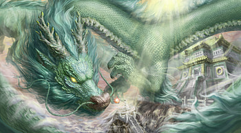 Chinese Fantasy Dragon : Mystical Power Unleashed, chinese dragon, fantasy, dragon, green dragon HD wallpaper