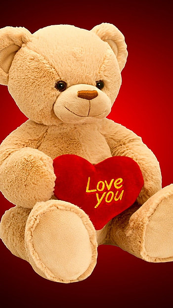 Teddy Bear Love, Love You, heart HD phone wallpaper
