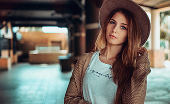 Style, cowgirls, ranch, brunettes, hats HD wallpaper