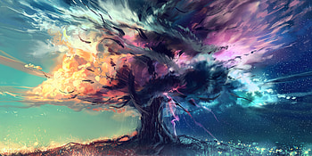 Tree Of Life , colorful, tree, artist, artwork, digital-art, deviantart HD wallpaper