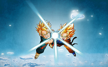 Dragon Ball Super Saiyan Trunks Goten Kamehameha ... HD wallpaper