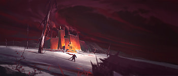 Castle And Sword, artist, artwork, digital-art HD wallpaper