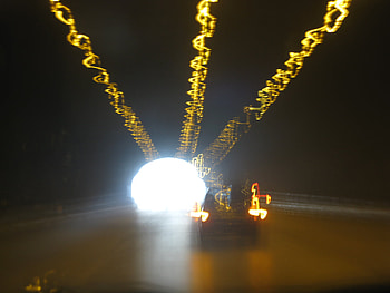 Tunnel lights, way, tunnel, mountains, lights HD wallpaper