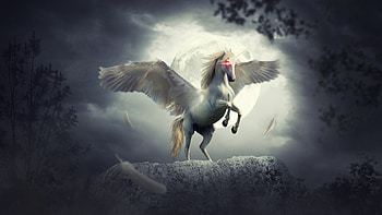 Dark unicorn drawings, Jamiekristene, Art, Mythical HD wallpaper