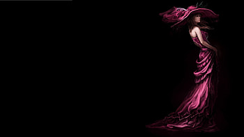 Lady in Red, lady, abstract, fantasy, red HD wallpaper