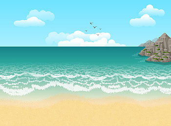Beach Illustration, illustration, beach, artist, artwork, digital-art HD wallpaper